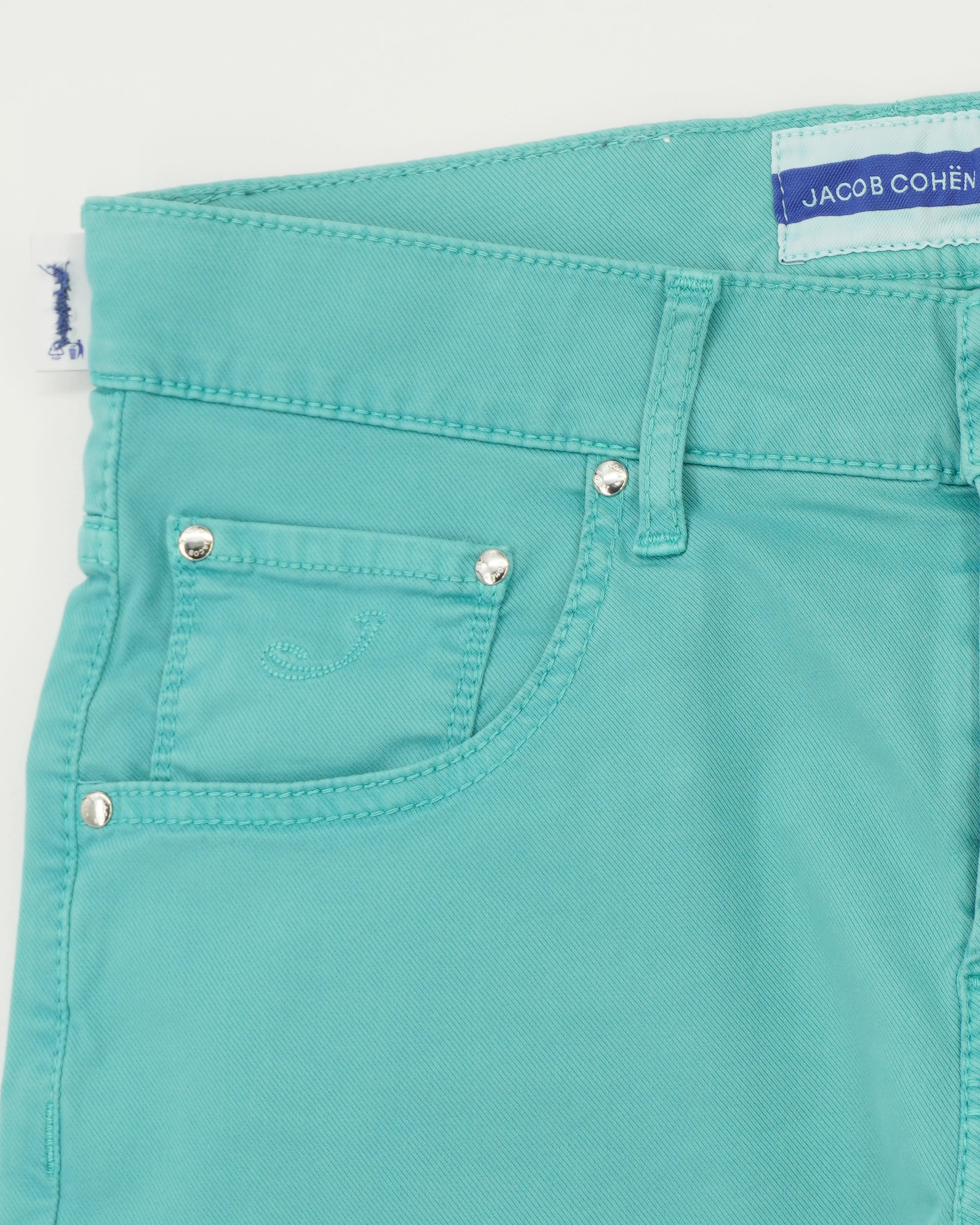 Jacob Cohen Shorts Nicolas Garment Dyed Turquoise