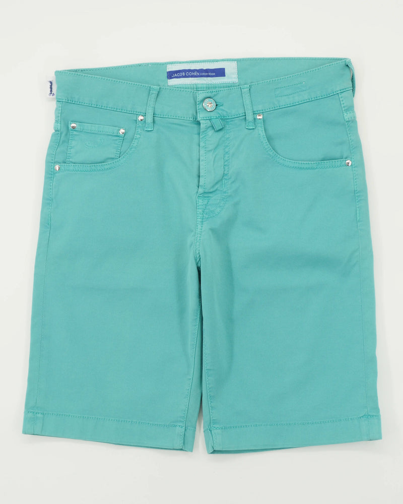 Jacob Cohen Shorts Nicolas Garment Dyed Turquoise
