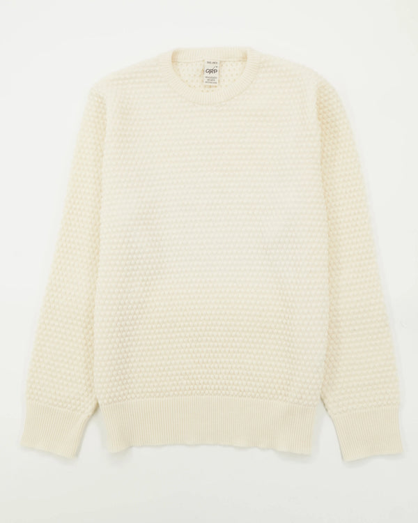GRP Crewneck Spotknit Pure Merino Cream