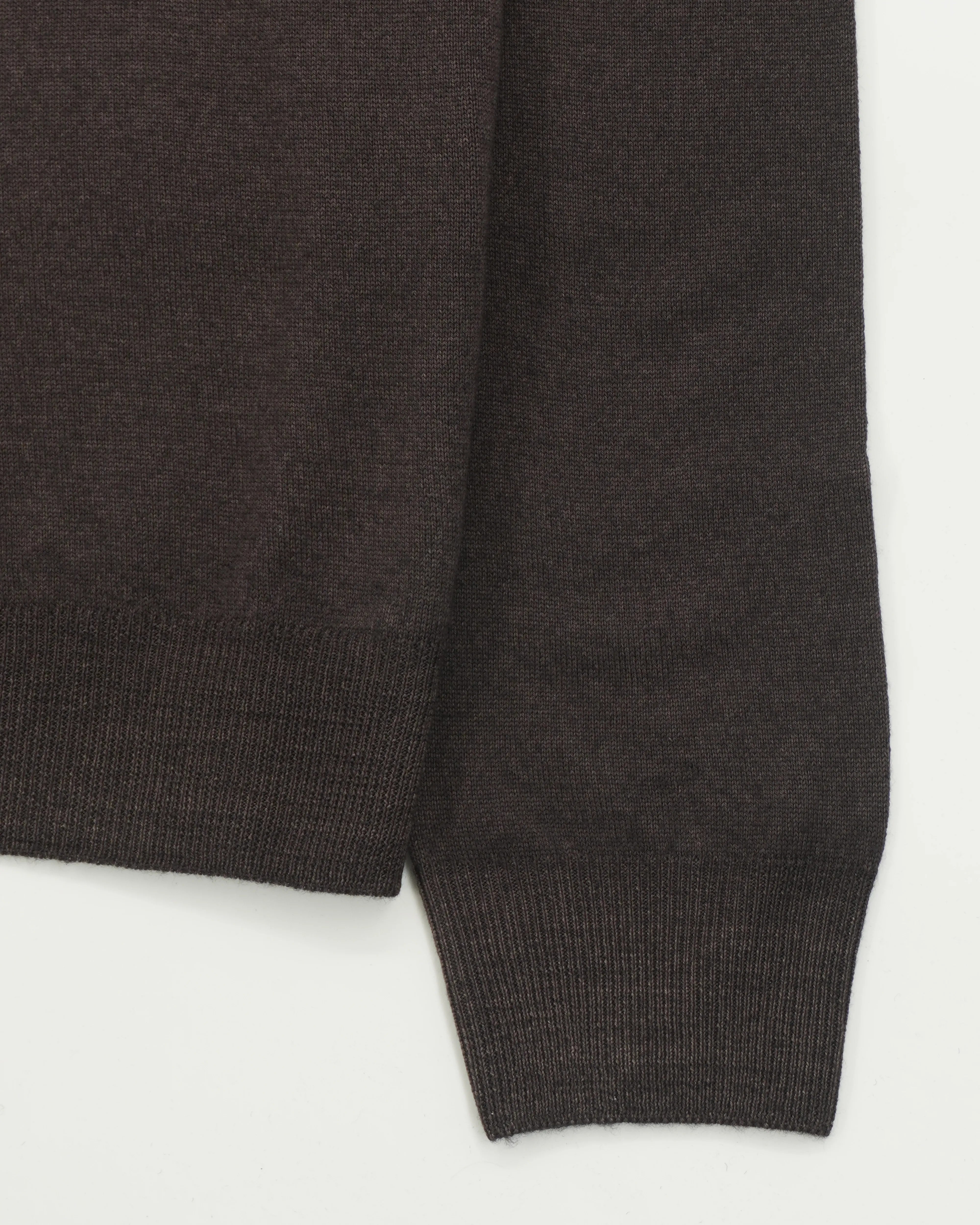 Gran Sasso Pullover V-neck Garment Dyed Brown