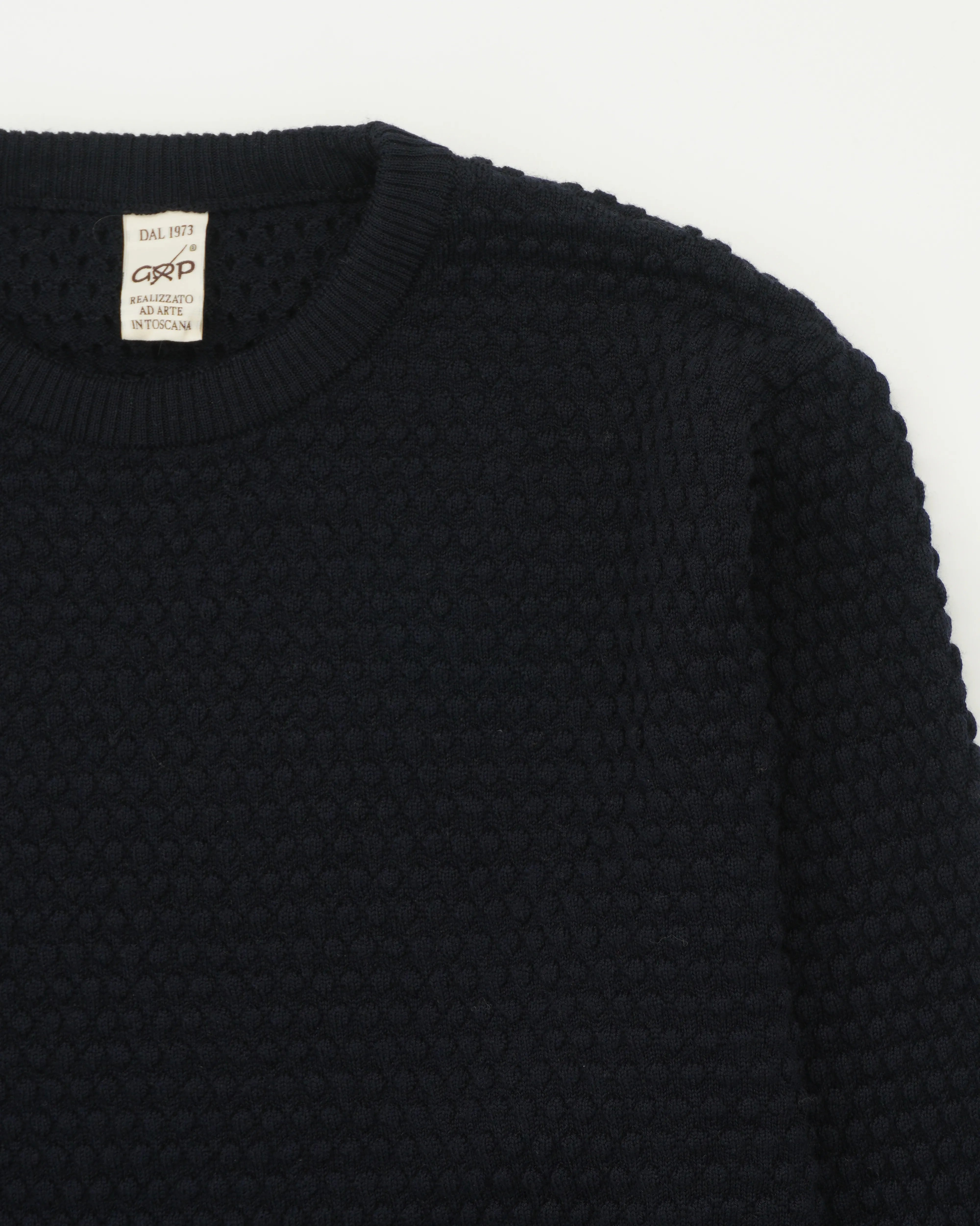 GRP Pullover Spotknit Pure Merino Navy