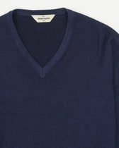 Gran Sasso Pullover V-neck Garment Dyed Navy