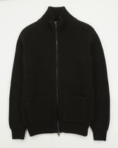 GRP Full Zip Wool Cashmere Dark Brown