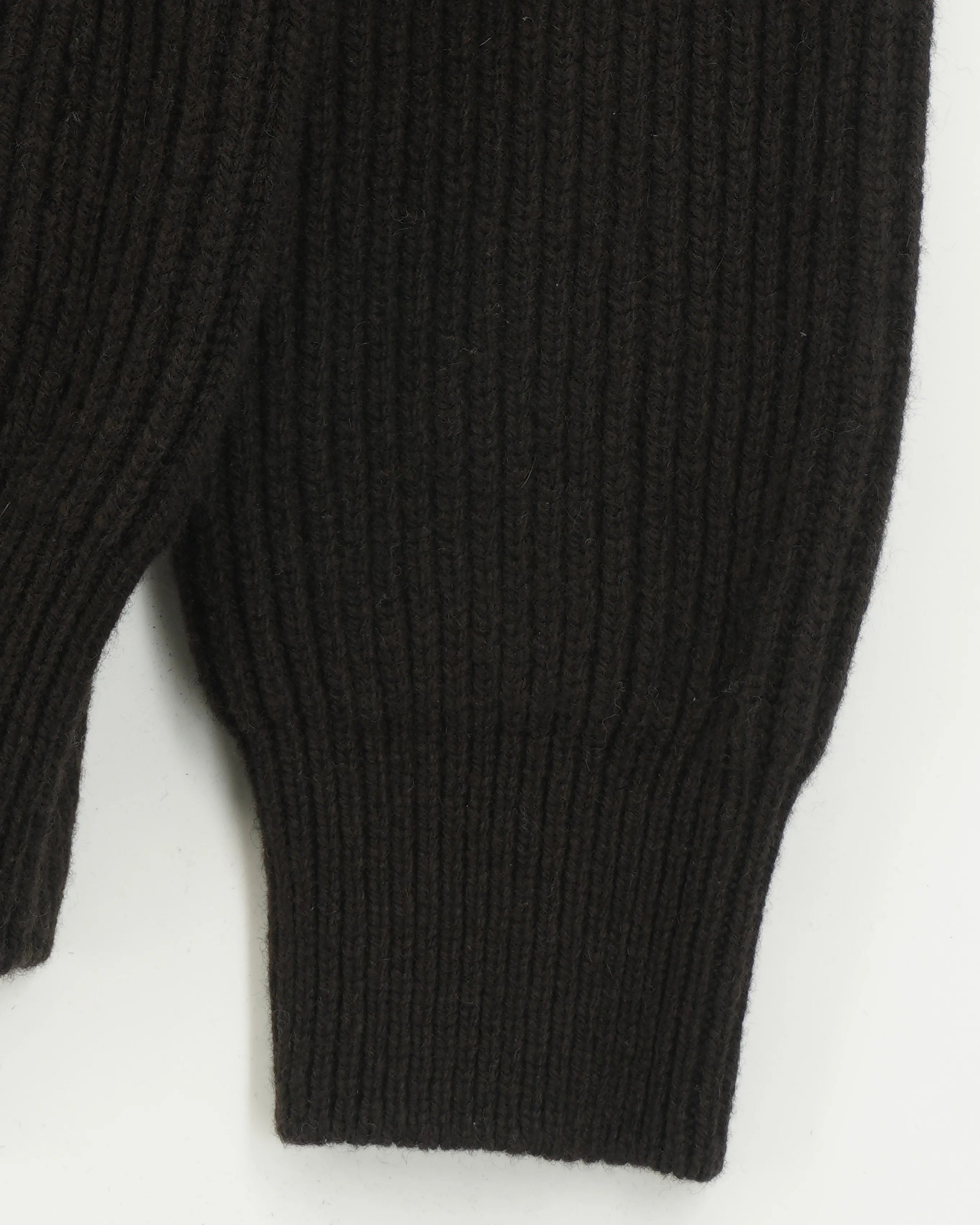 GRP Full Zip Wool Cashmere Dark Brown