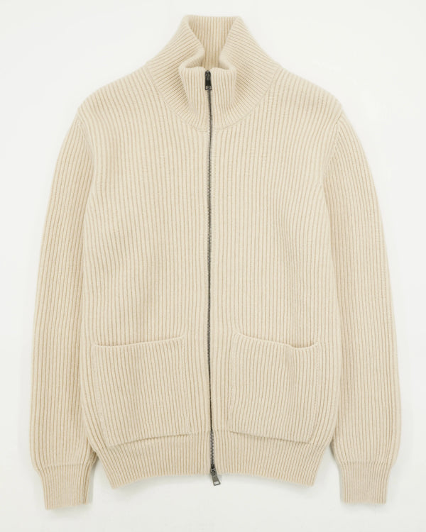 GRP Full Zip Wool Cashmere Beige