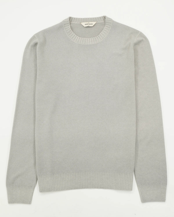 Gran Sasso Crewneck Wool Cashmere Light Grey