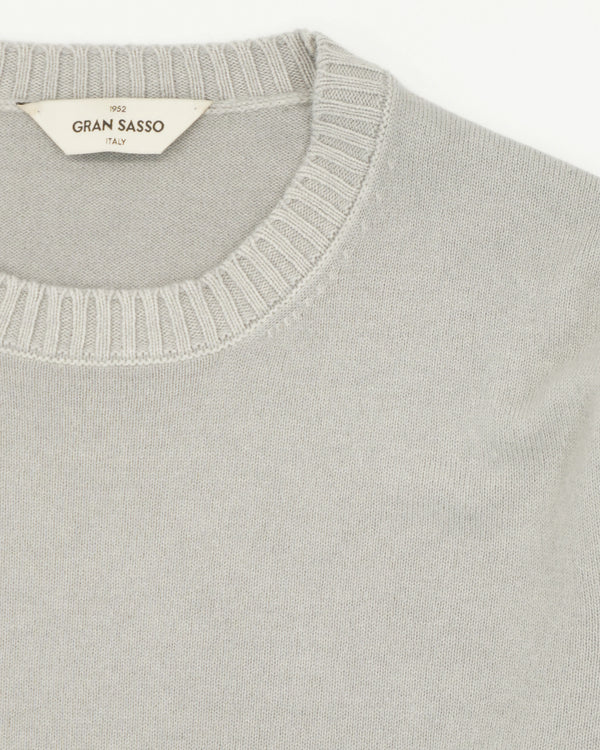 Gran Sasso Crewneck Wool Cashmere Light Grey