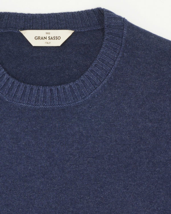 Gran Sasso Crewneck Wool Cashmere Navy