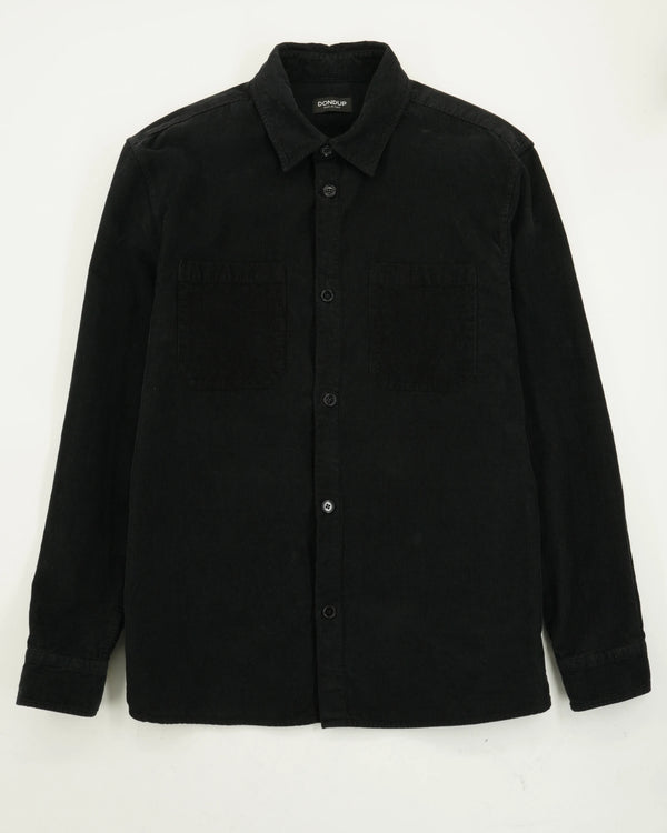 Dondup Overshirt Pure Cotton Corduroy Black