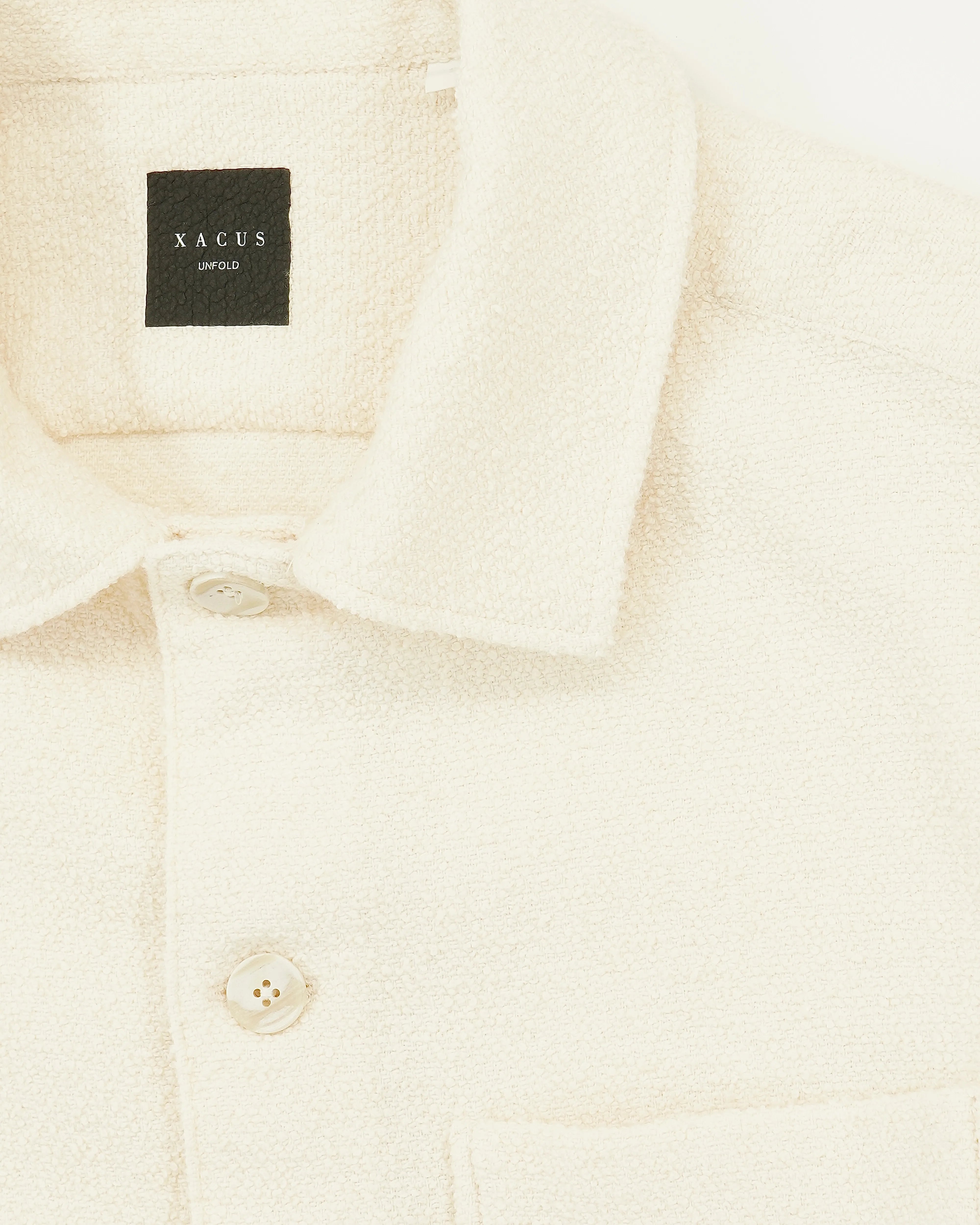 Xacus Overshirt Boucle Cream White