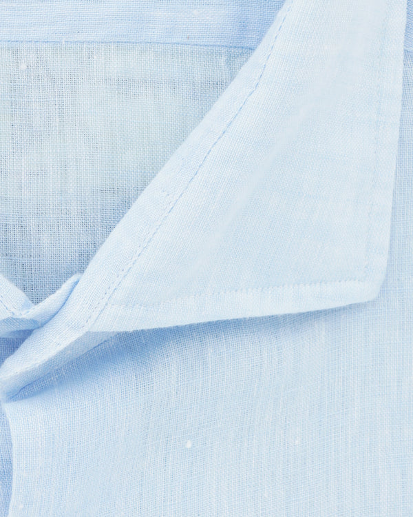 Xacus Shirt Pure Linen Regular Fit Light Blue