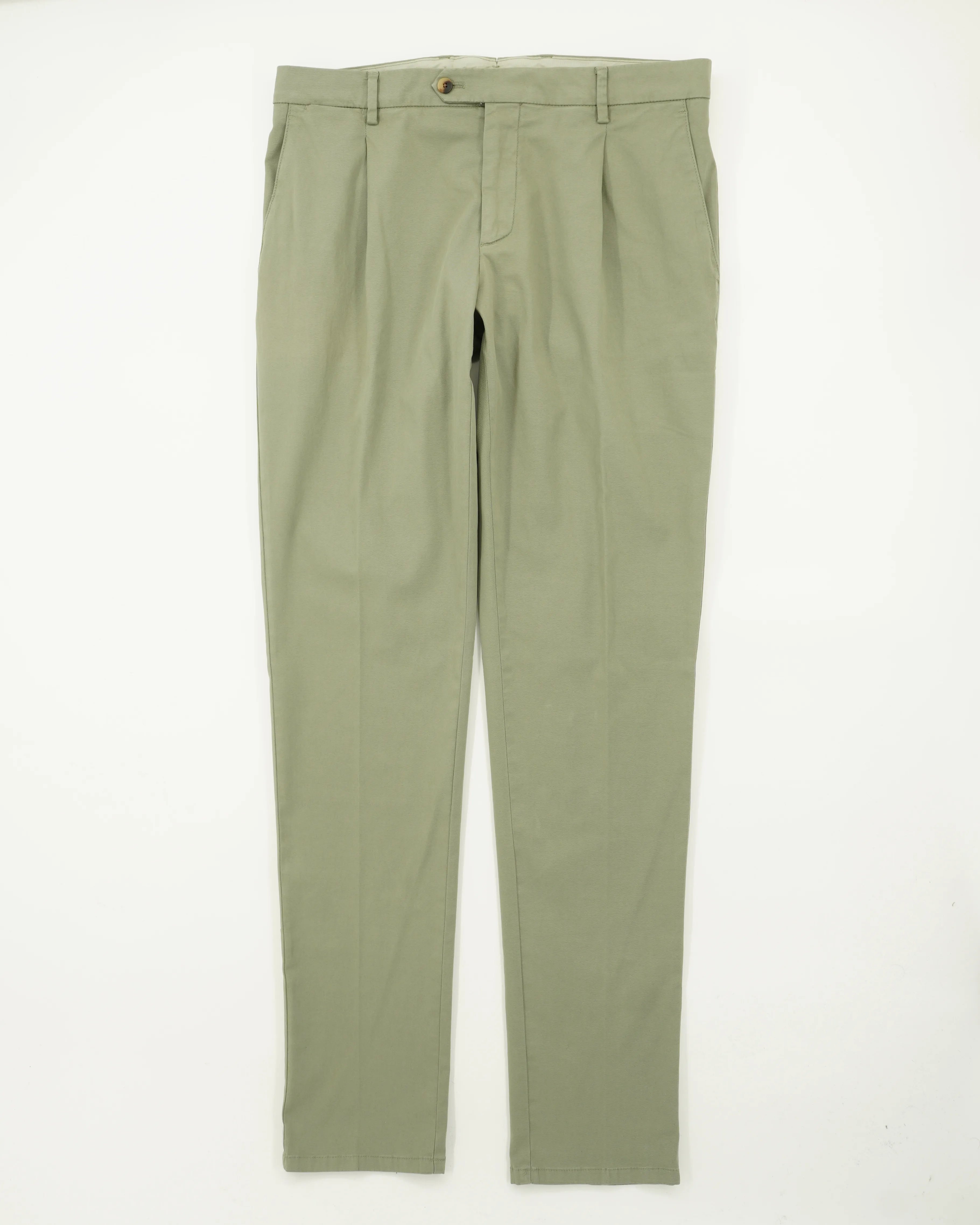 Lardini Trousers Garment Dyed Cotton Green