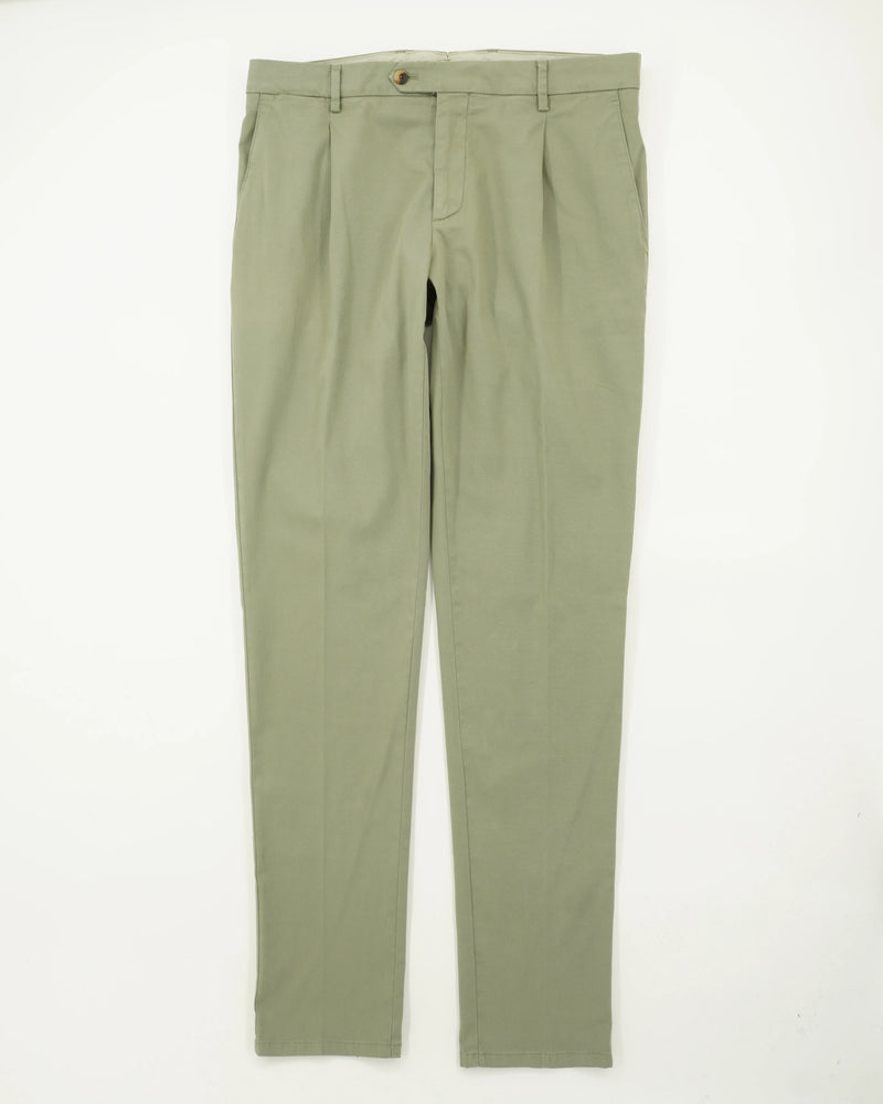 Lardini Trousers Garment Dyed Cotton Green