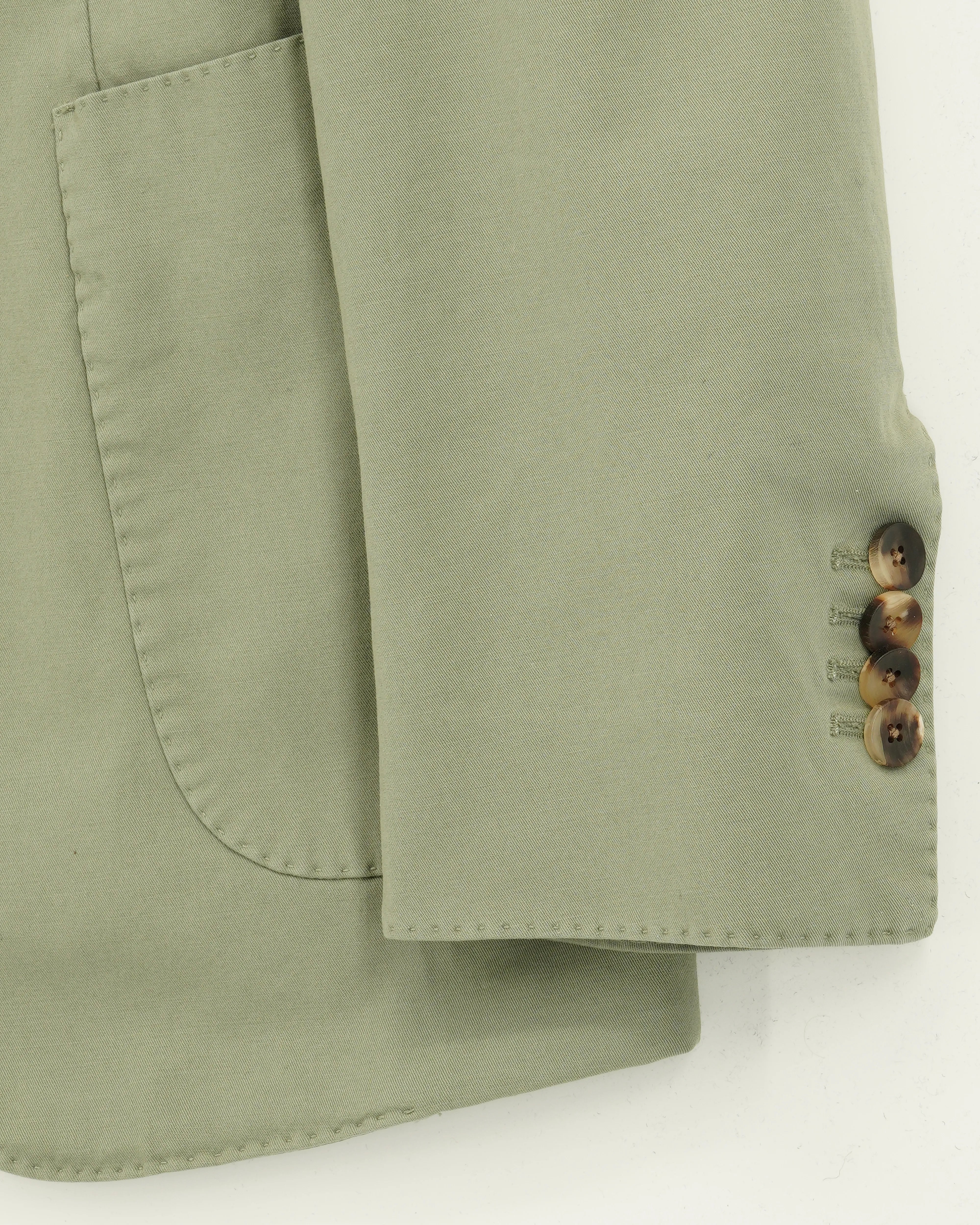 Lardini Jacket Garment Dyed Cotton Green