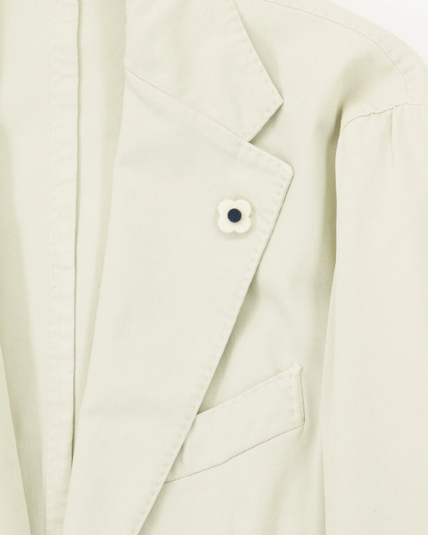 Lardini Jacket Garment Dyed Cotton Light Green