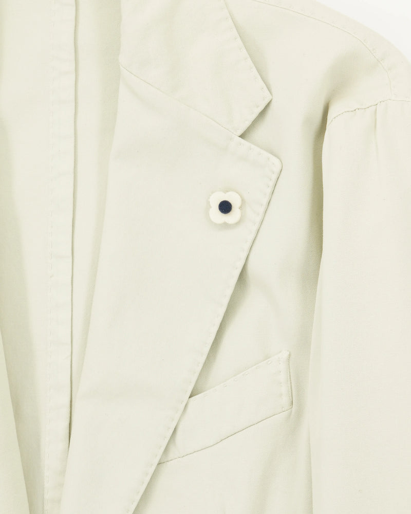 Lardini Jacket Garment Dyed Cotton Light Green