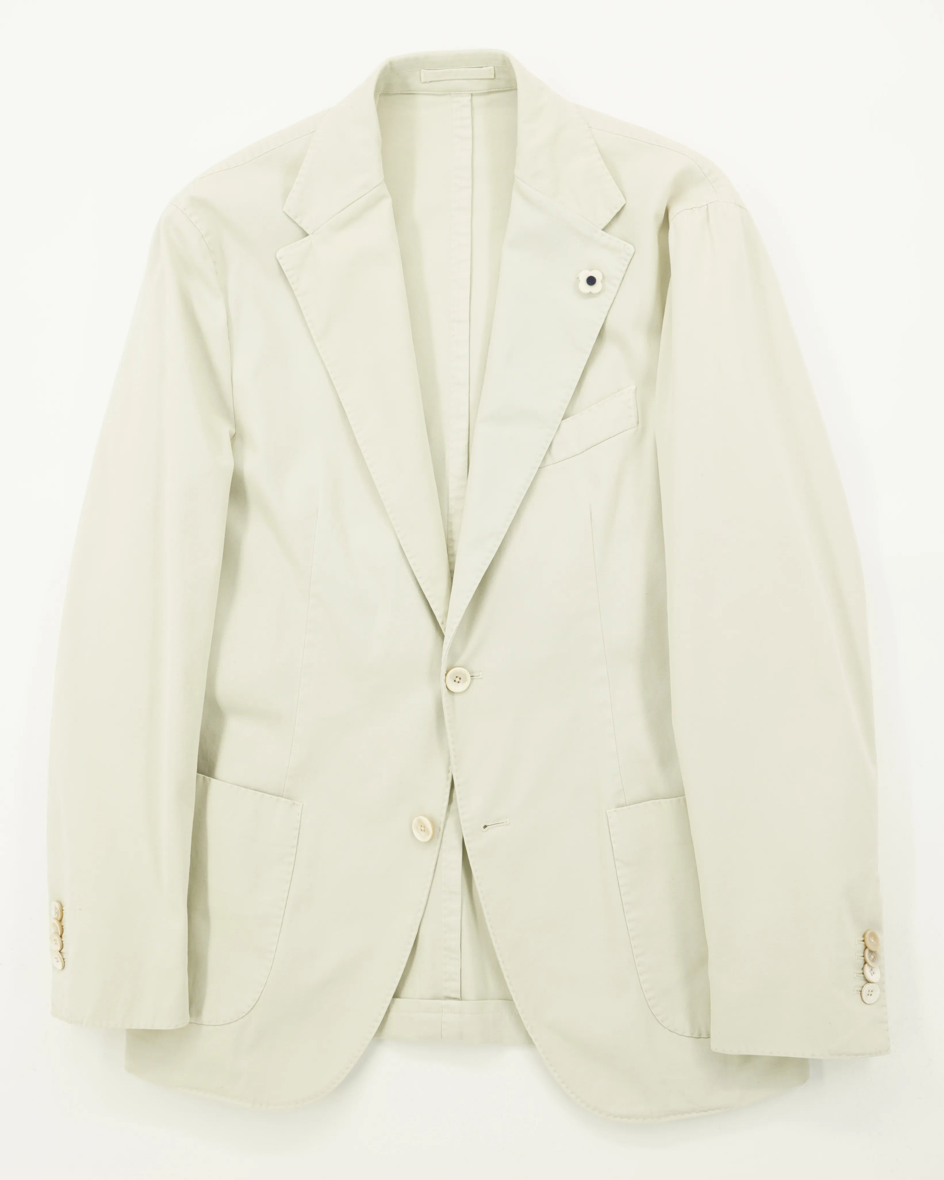 Lardini Jacket Garment Dyed Cotton Light Green