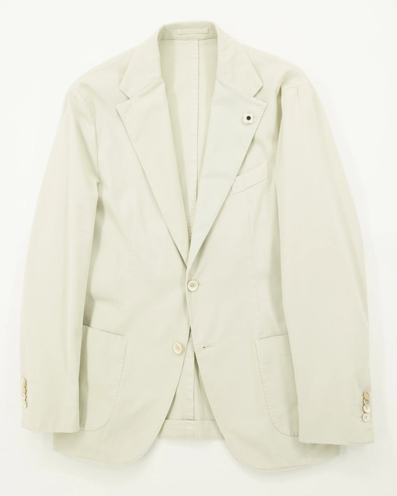 Lardini Jacket Garment Dyed Cotton Light Green