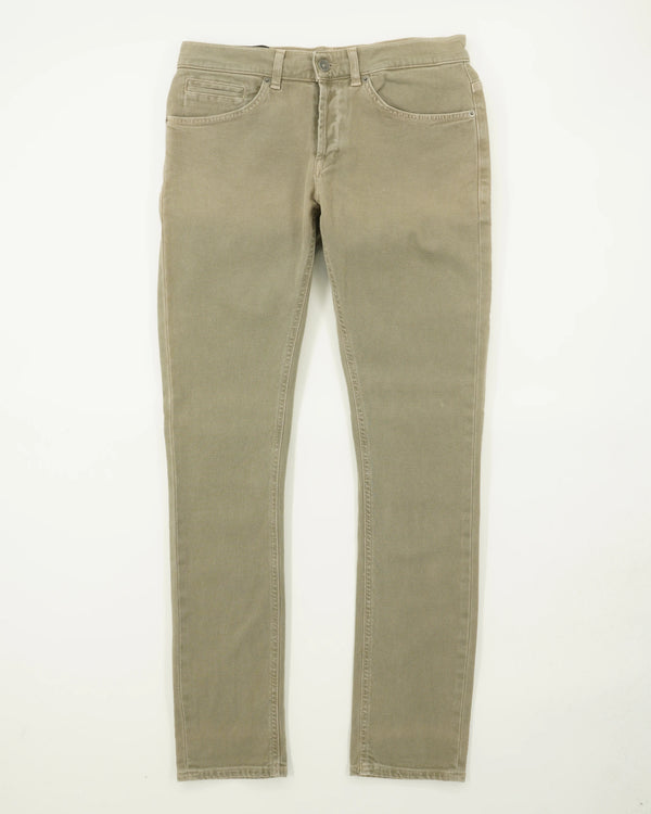 Dondup George Garment Dyed Cotton Stretch Green