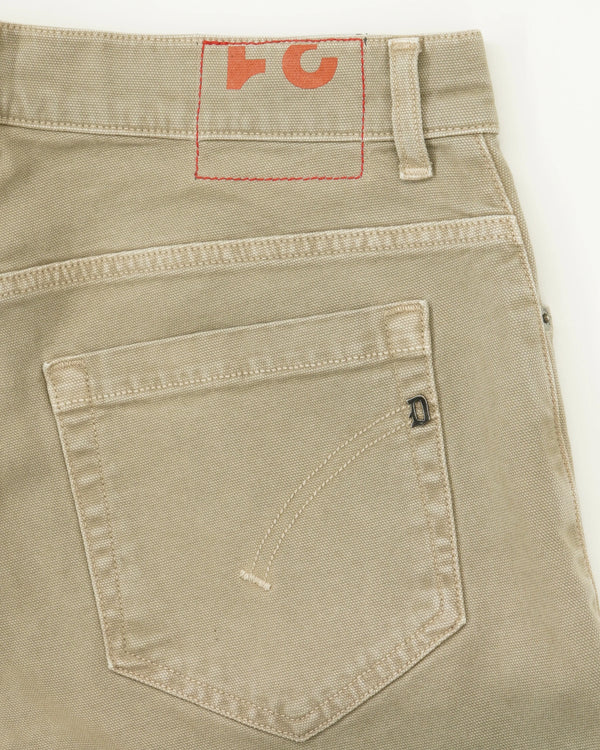 Dondup George Garment Dyed Cotton Stretch Green