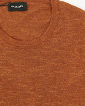 Sand Knitted T-Shirt Linen Blend Terracotta