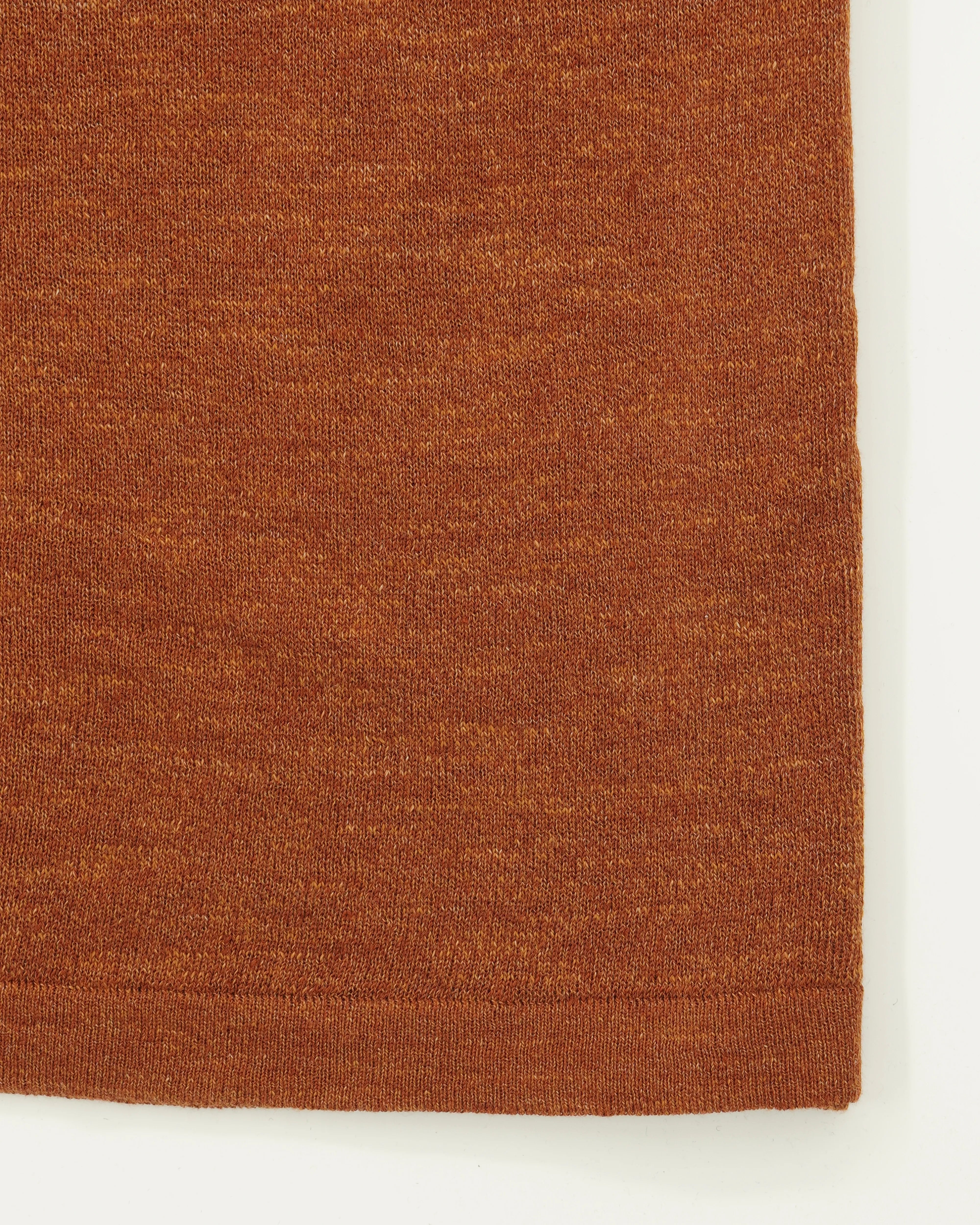 Sand Knitted T-Shirt Linen Blend Terracotta