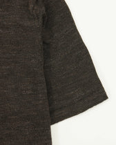 Sand Polo Shirt Linen Blend Dark Brown
