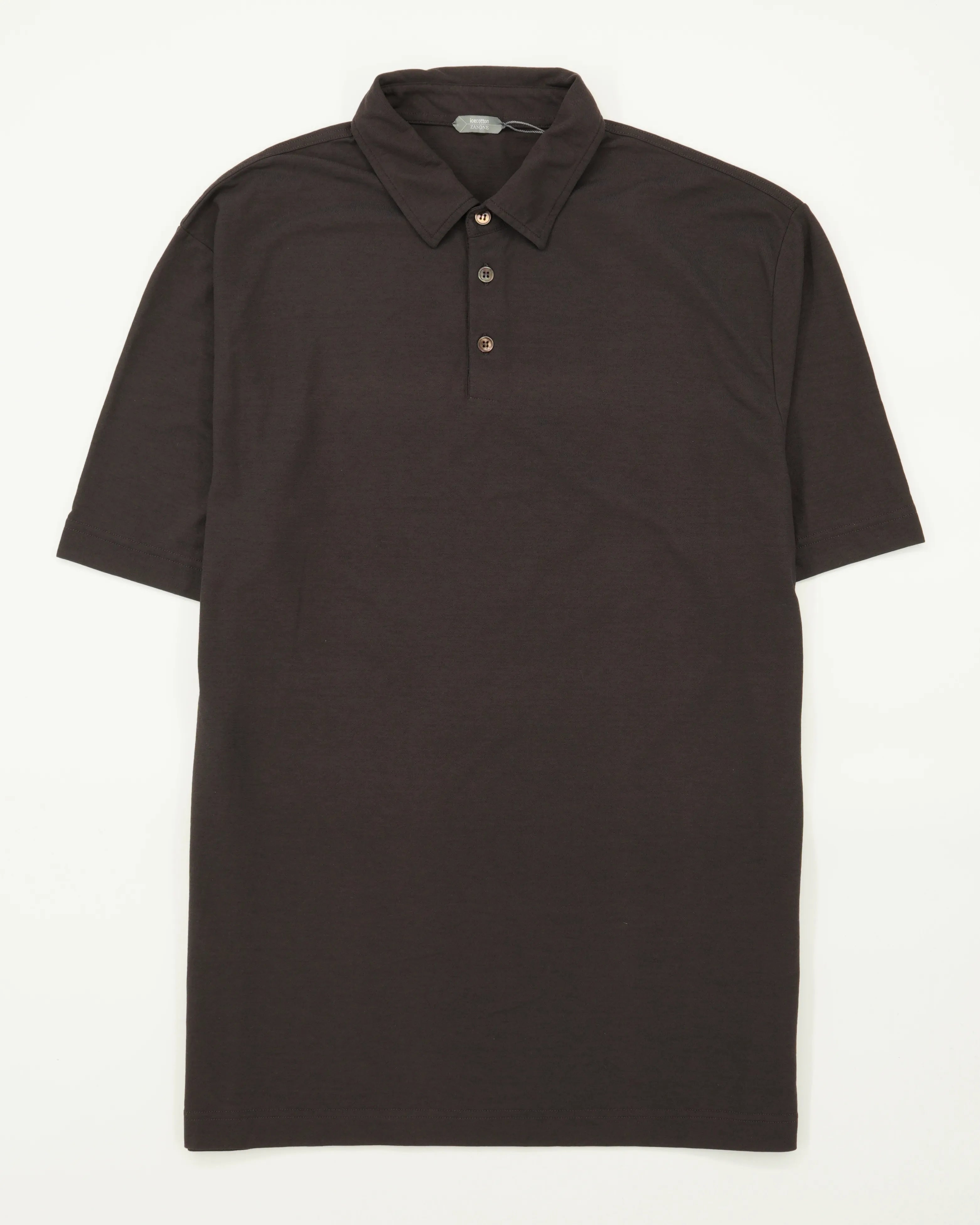 Zanone Polo Shirt Ice Cotton Dark Brown