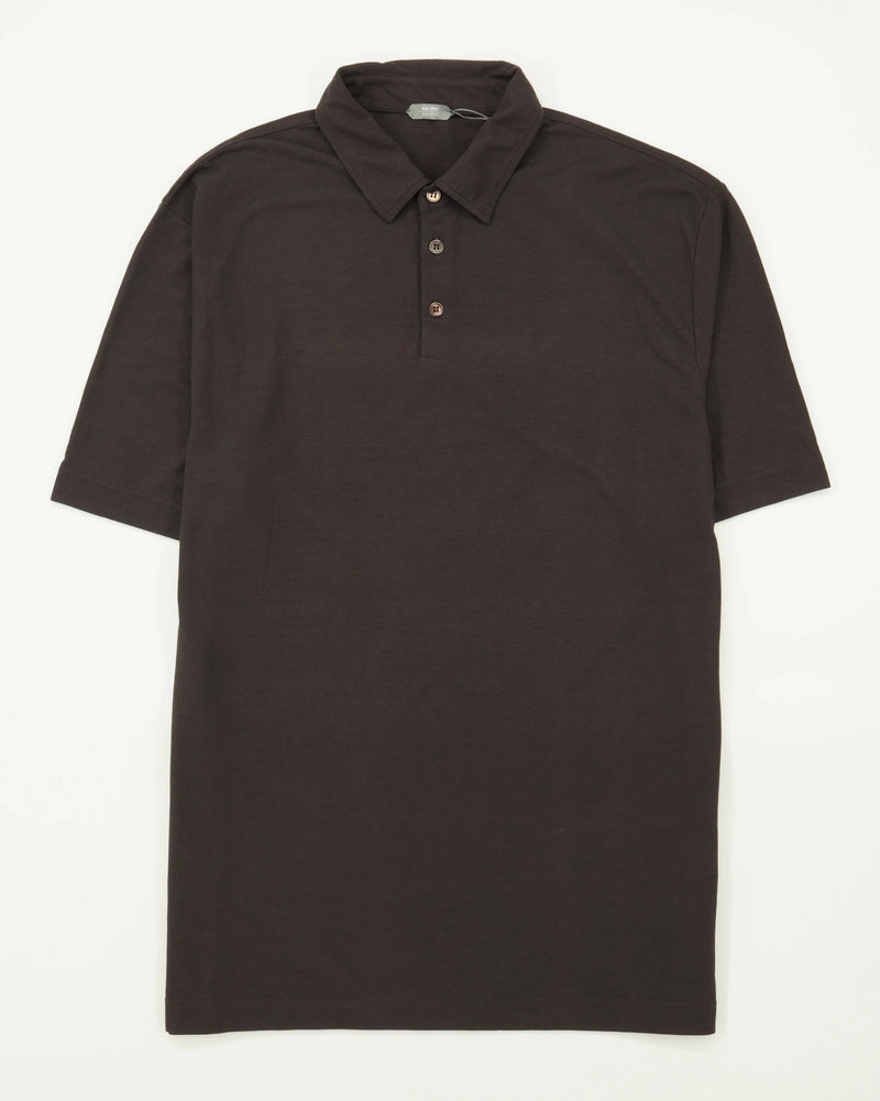 Zanone Polo Shirt Ice Cotton Dark Brown