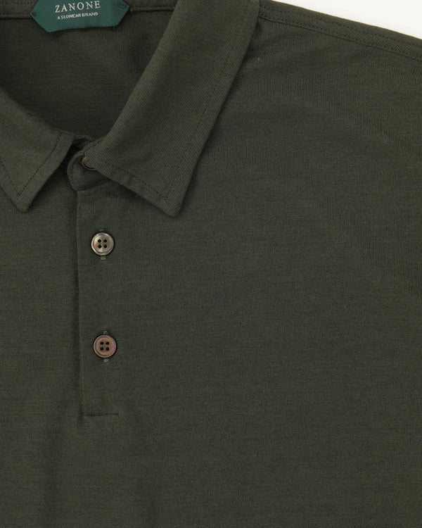Zanone Polo Shirt Ice Cotton Dark Green