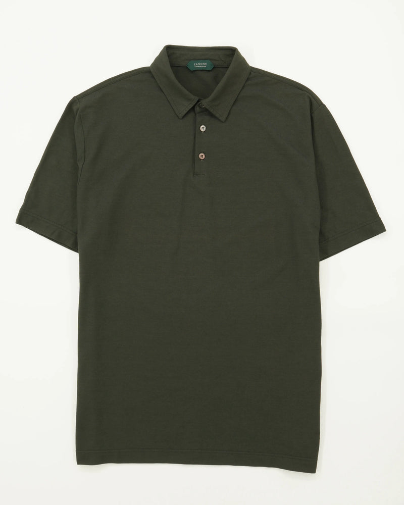 Zanone Polo Shirt Ice Cotton Dark Green