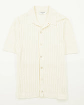 Gran Sasso Polo Shirt Cable Knit Cream