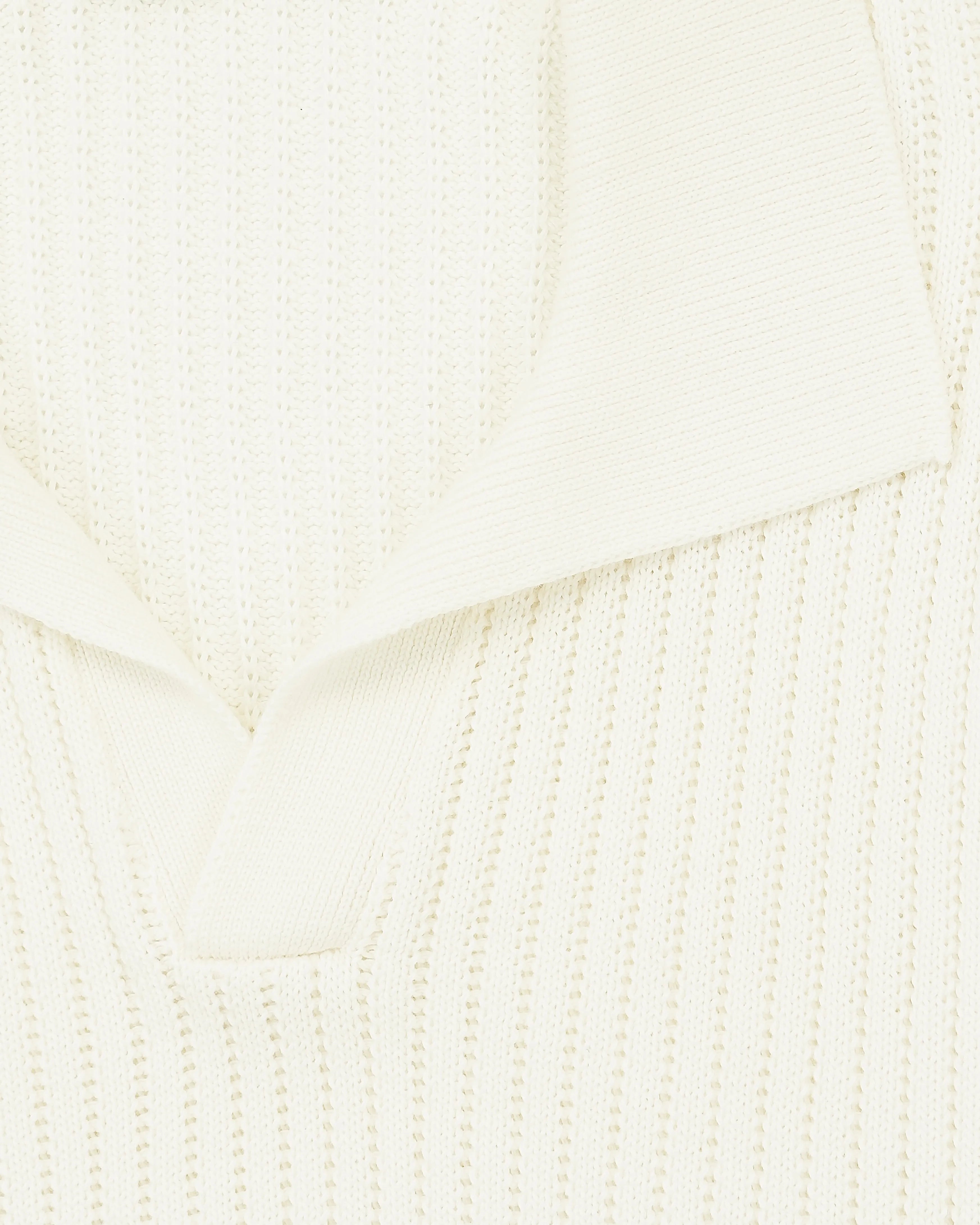 Gran Sasso Polo Shirt Pure Cotton Ribbed Cream