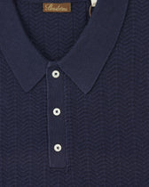 Stenströms Polo Shirt Chevron Navy