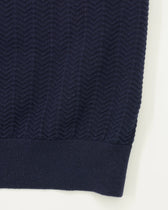 Stenströms Polo Shirt Chevron Navy