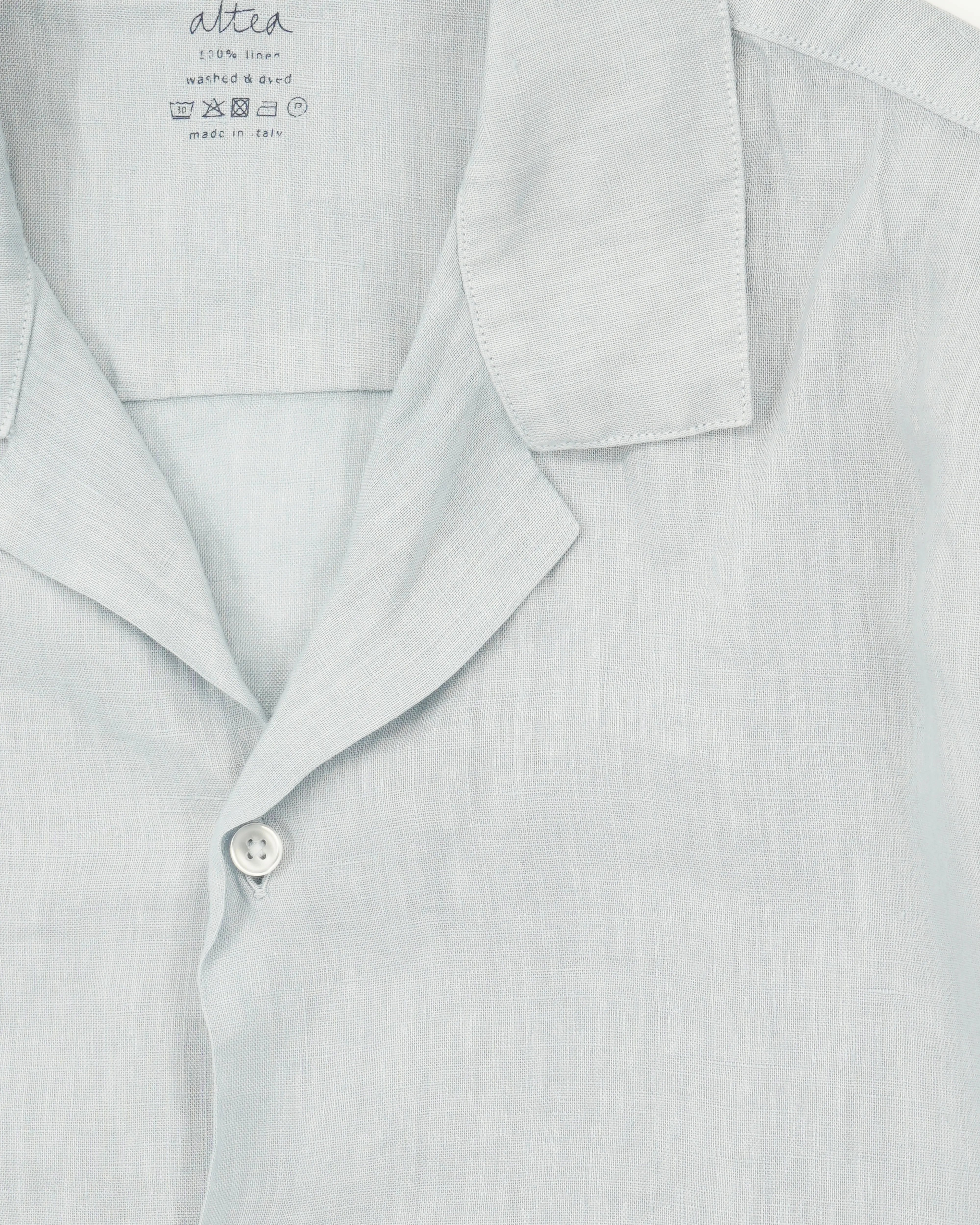 Altea Resort Shirt Pure Linen Light Blue