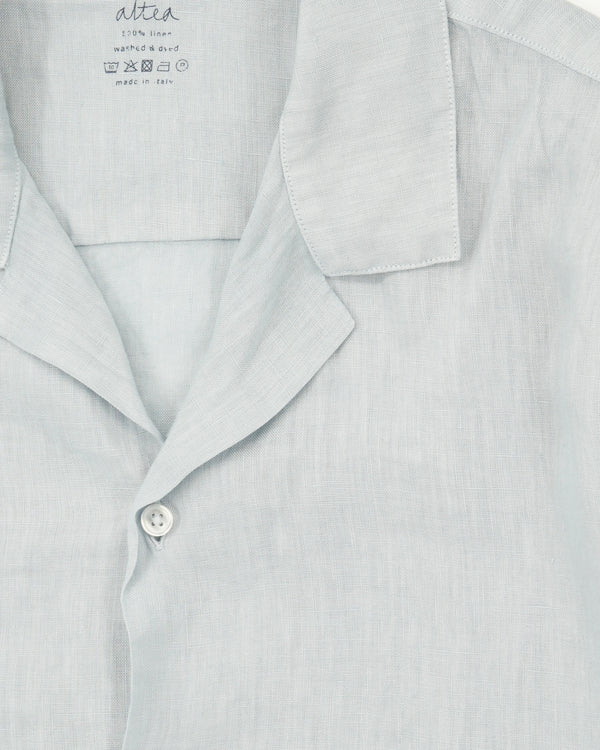 Altea Resort Shirt Pure Linen Light Blue
