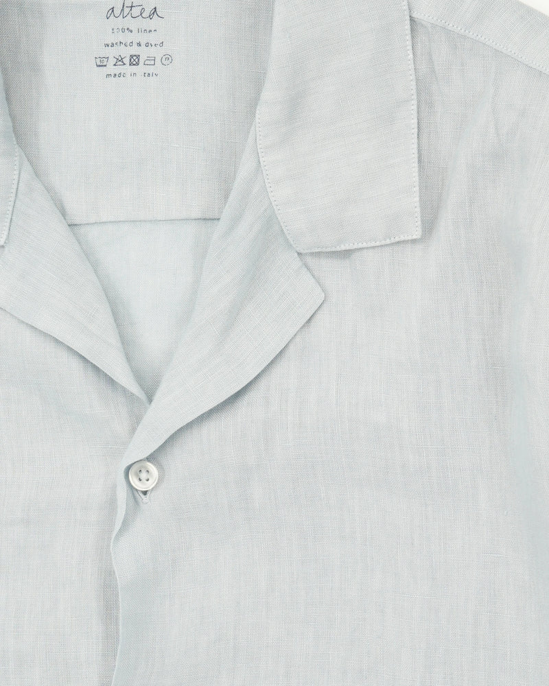 Altea Resort Shirt Pure Linen Light Blue