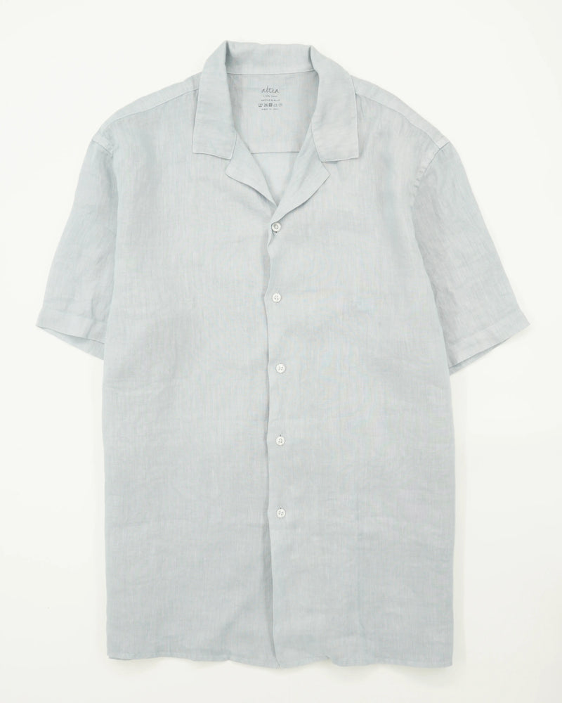 Altea Resort Shirt Pure Linen Light Blue