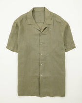 Altea Resort Shirt Pure Linen Green