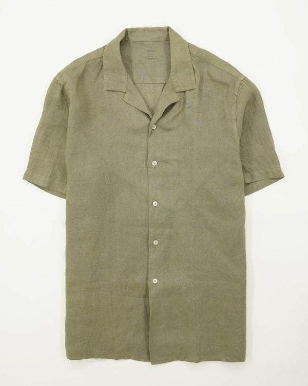Altea Resort Shirt Pure Linen Green