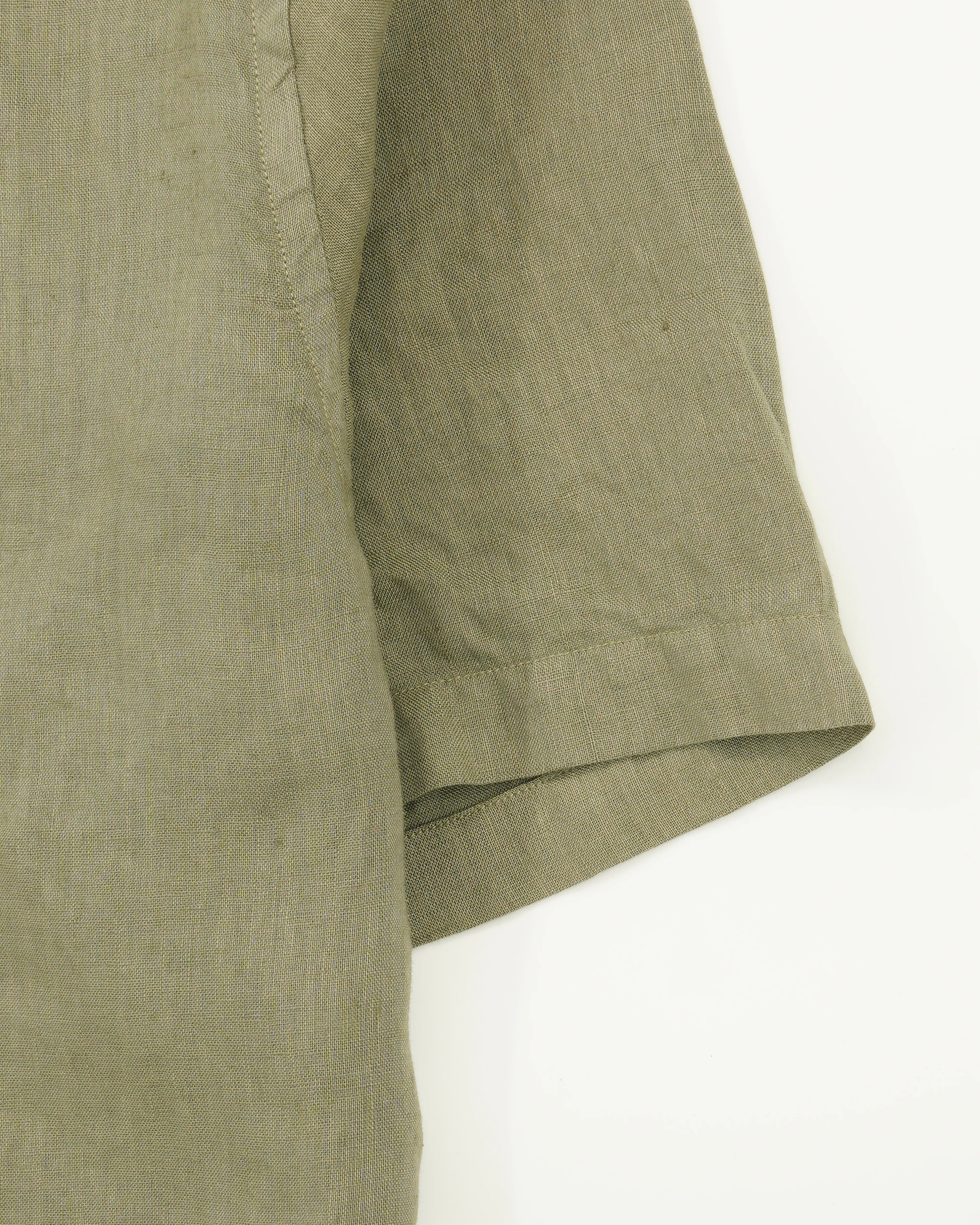 Altea Resort Shirt Pure Linen Green