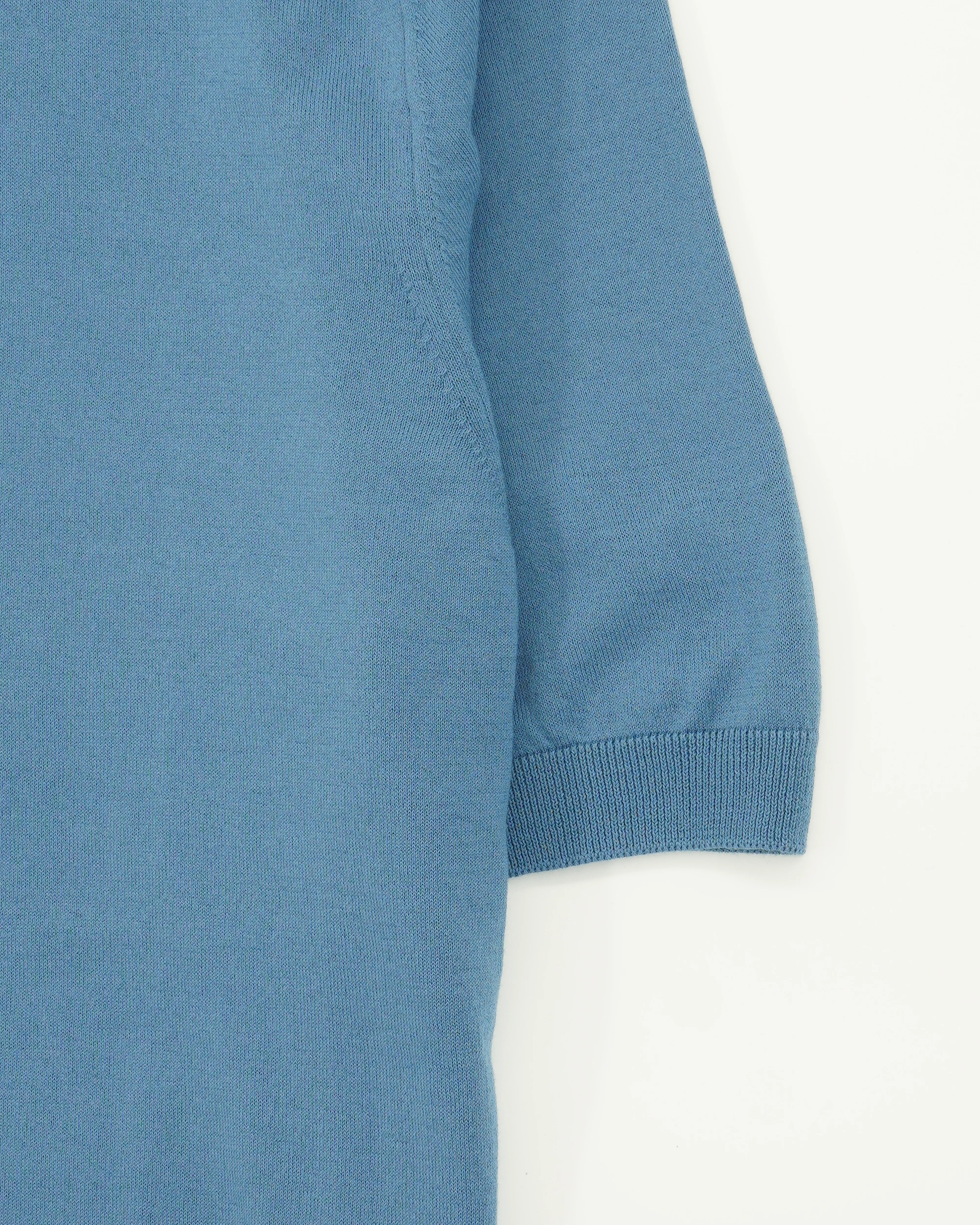 Gran Sasso Knitted T-Shirt Fresh Cotton Blue