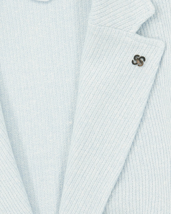 Gran Sasso Knitted Jacket Linen Cotton Light Blue