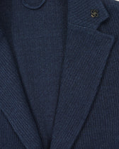 Gran Sasso Knitted Jacket Linen Cotton Navy