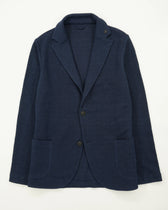 Gran Sasso Knitted Jacket Linen Cotton Navy