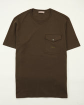 Herno T-Shirt Pure Cotton Chest Pocket Brown