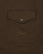Herno T-Shirt Pure Cotton Chest Pocket Brown