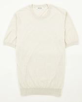 Gran Sasso Knitted T-Shirt Fresh Cotton Stone