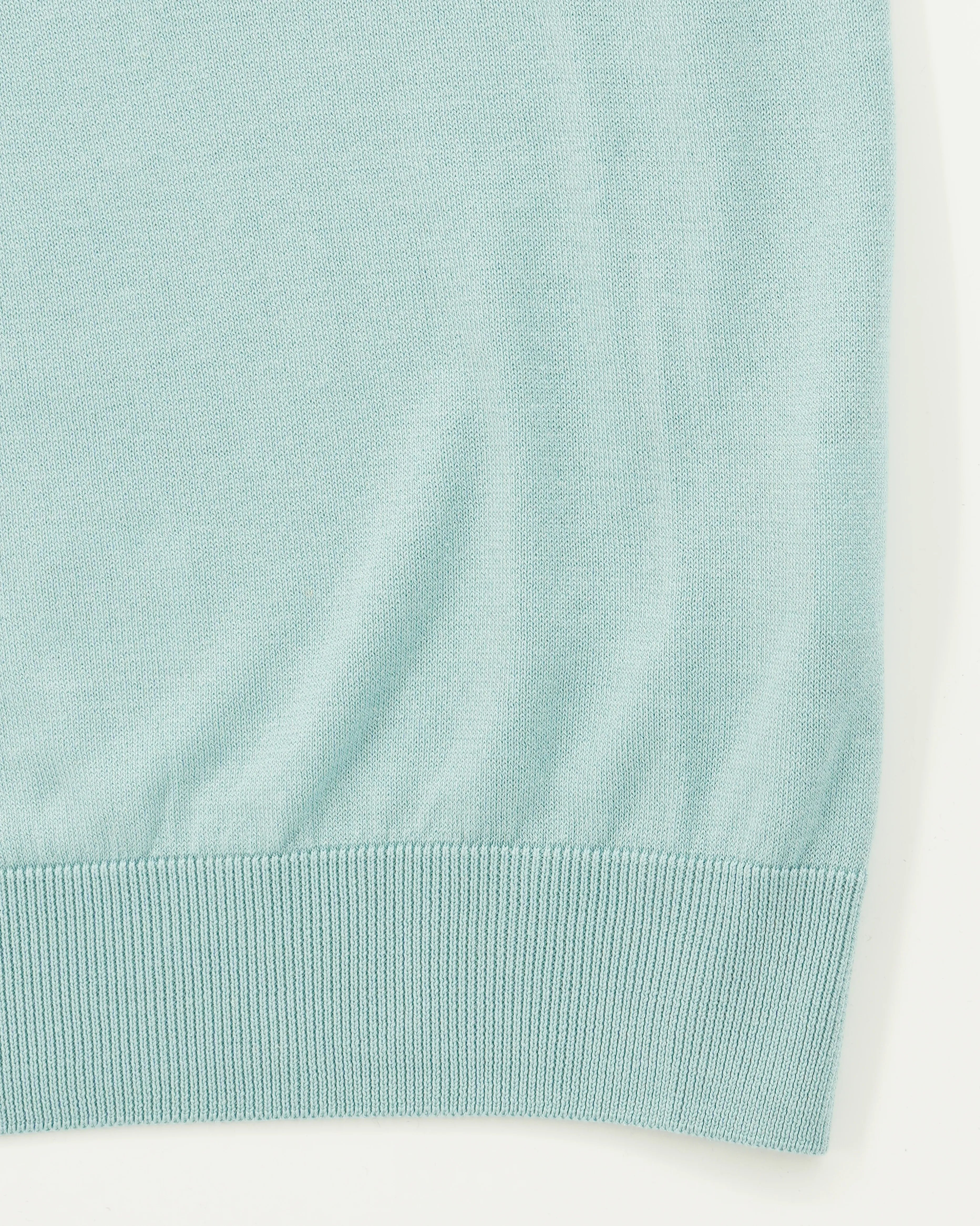 Gran Sasso Knitted T-Shirt Pure Silk Mediterranean Blue